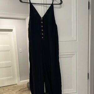 Wide Leg Black Jumpsuit